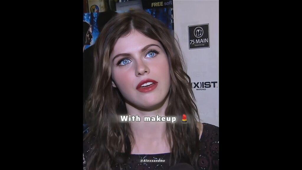 with or without makeup 💄?#makeup #alexandradaddario #ytshorts