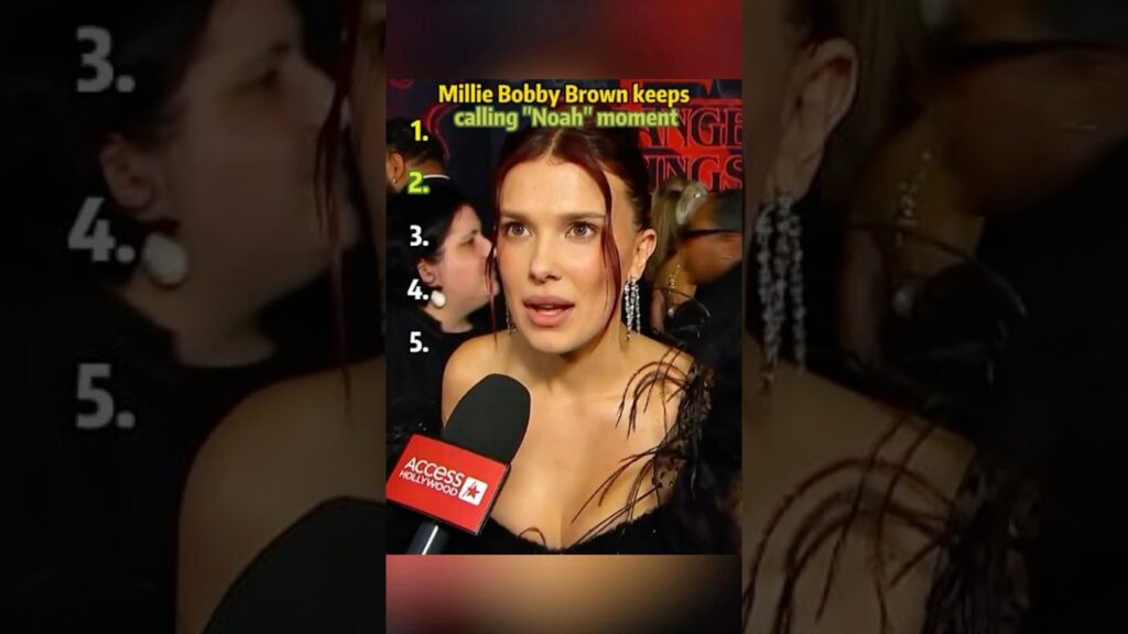 Millie Bobby Brown keeps calling Noah moment.#funny#MillieBobbyBrown#NoahSchnapp#celebrity#foryou