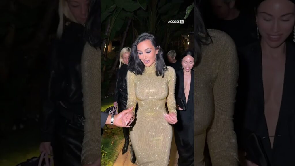 Kim Kardashian Falls In A Bush At Oscar Party
