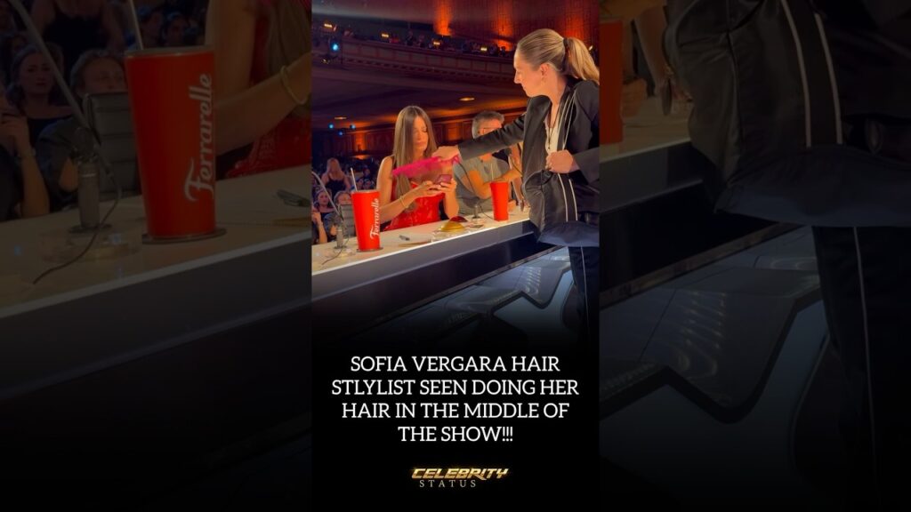 SOFIA VERGARA SEEN GETTING HER HAIR DONE IN THE MIDDLE OF THE SHOW‼️ #sofiavergara #shortsfeed