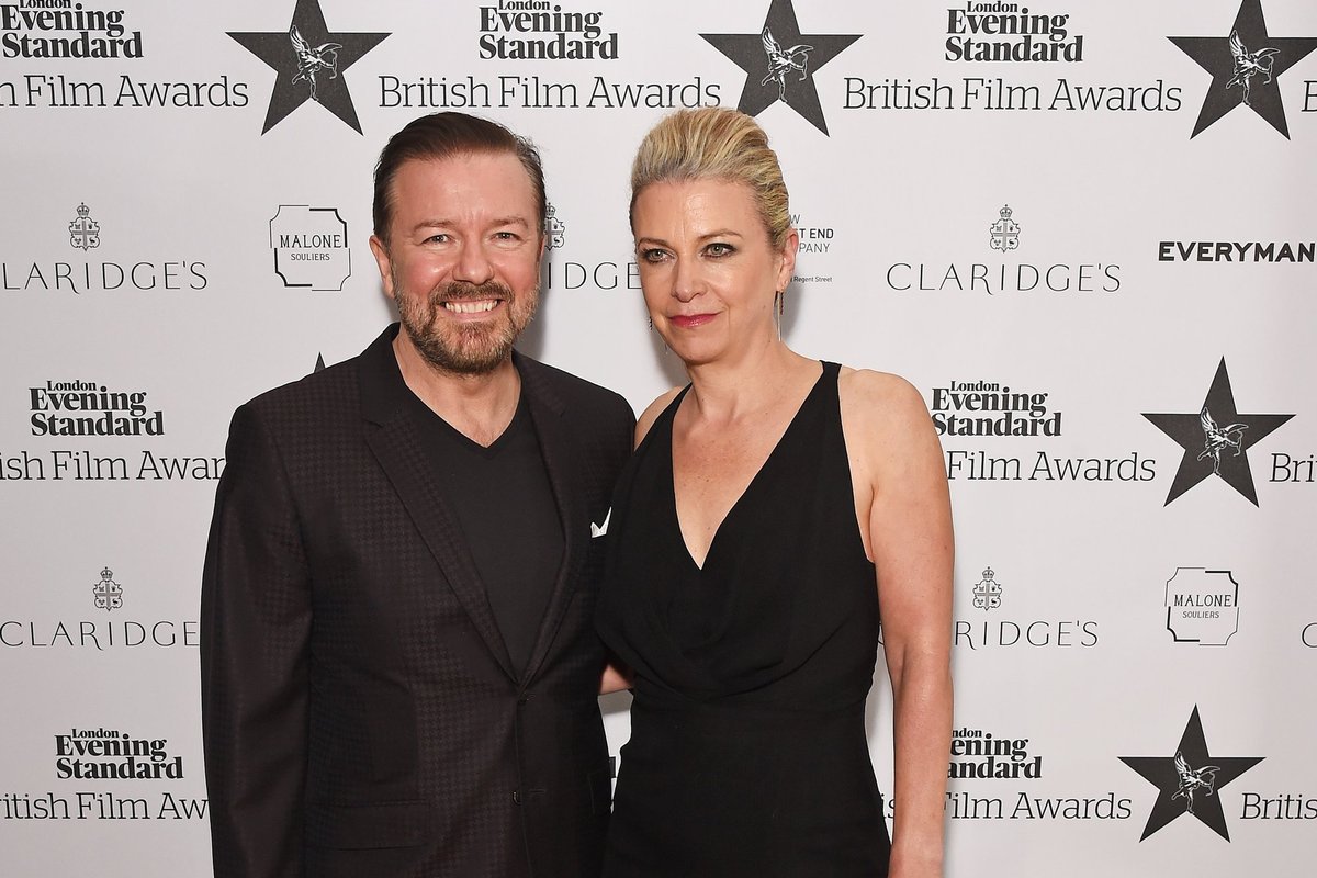 Ricky Gervais and Jane Fallon