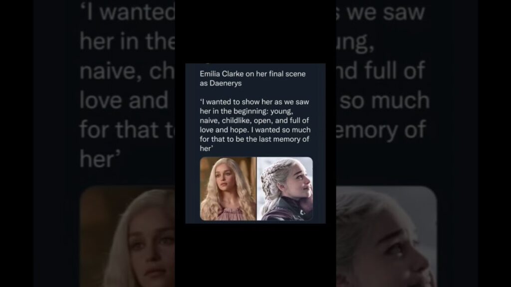 emilia clarke on har final scenes as Daenerys #gameofthrones #houseofthedragon #emilia  #viral