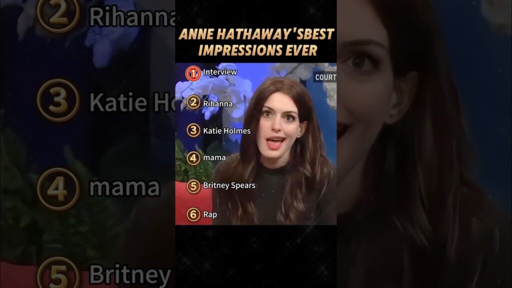 A Compilation of Anne Hathaway's Most Iconic Variety Show Moments