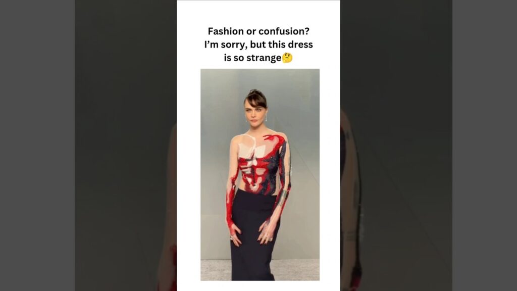 I’m sorry… but this might be the strangest red carpet dress.