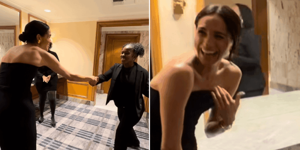 Meghan Markle says ‘sorry’ after walking in on TikTok recording inside ladies’ bathroom