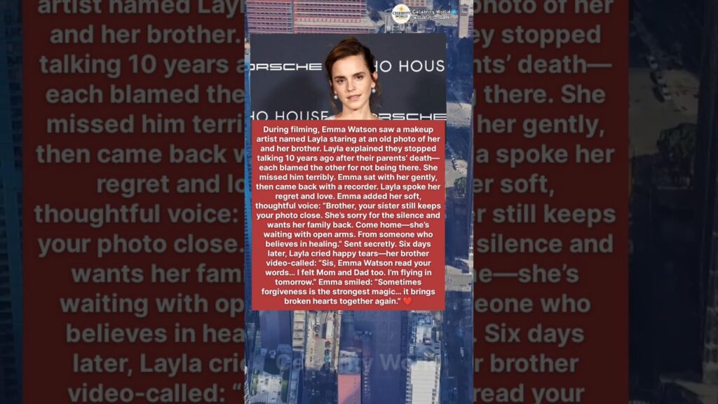 Emma Watson Helped a Sister Find Her Long-Lost Brother… Tears Flow 🥹❤️. Emma Watson Helped a Sister Find Her Long-Lost Brother... Tears Flow 🥹❤️.