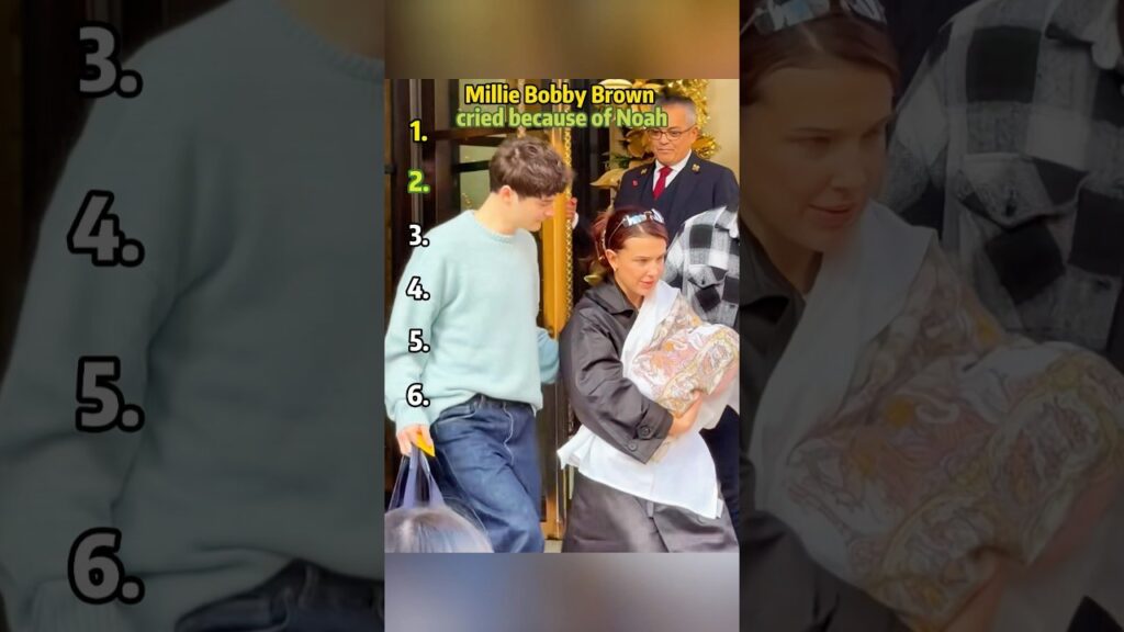 Millie Bobby Brown cried because of Noah.#funny#MillieBobbyBrown#NoahSchnapp#celebrity#foryou