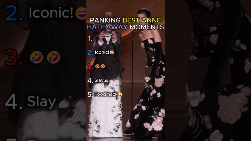 Ranking Best Anne Hathaway Moments... #ranked #ranking #funny #annehathaway