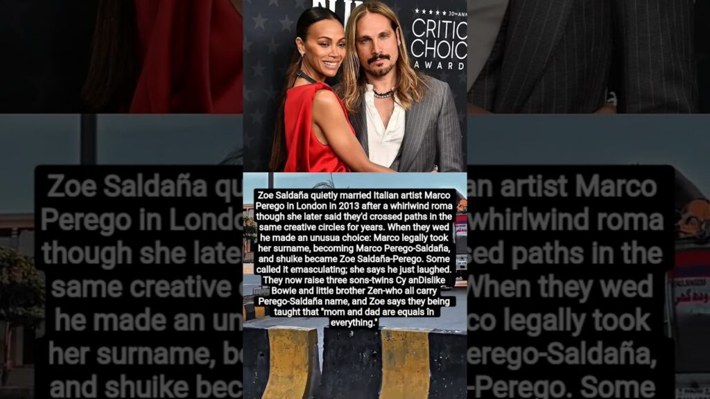 Zoe Saldaña quietly married Italian artist  😭