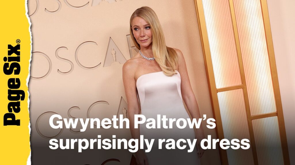 Gwyneth Paltrow's surprisingly racy Oscars 2026 dress is slit all the way up the sides