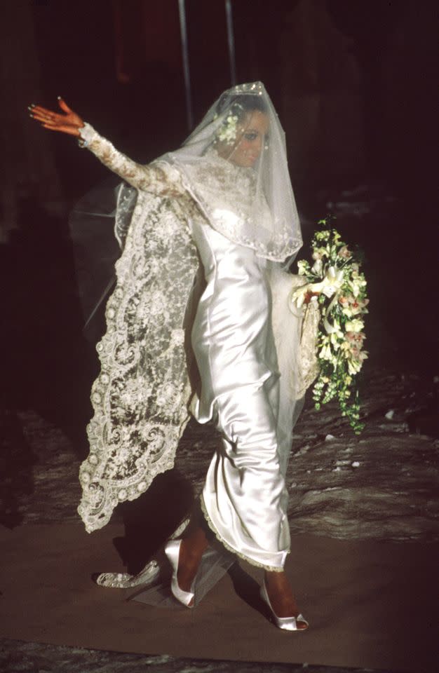 Diana Ross is photographed on her wedding day in Switzerland on Feb. 1, 1986Credit: picture alliance via Getty
