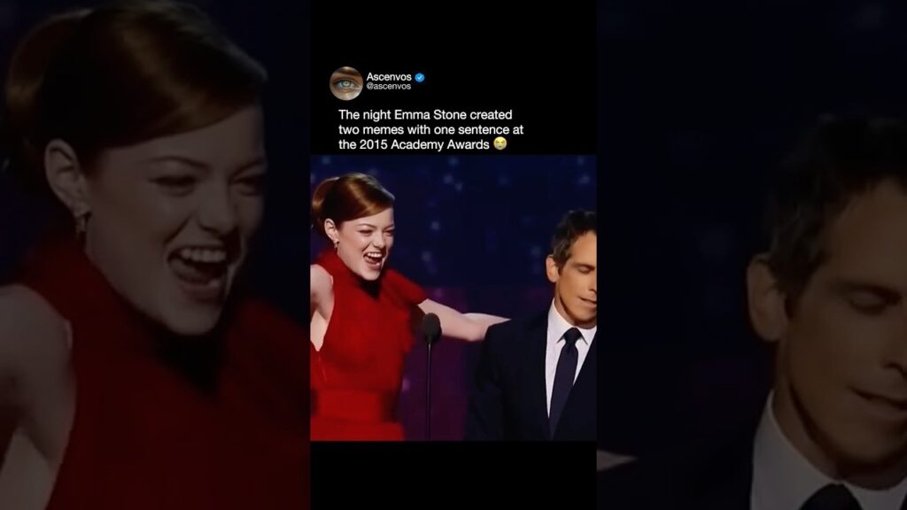 The night Emma Stone created two memes with one sentence 😭