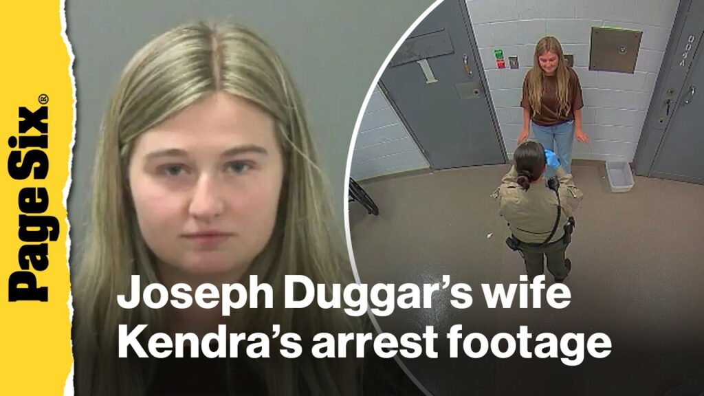 See Joseph Duggar's wife Kendra's arrest footage for alleged child endangerment charges