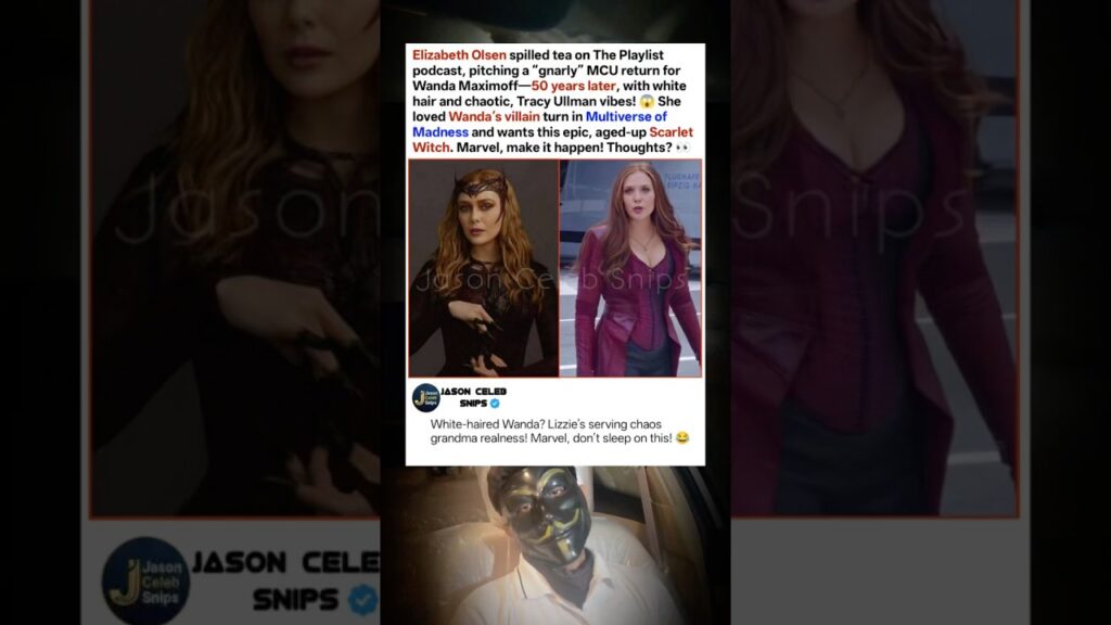 Elizabeth Olsen’s SHOCKING Pitch for Wanda’s MCU Return! 😱 #elizabetholsen