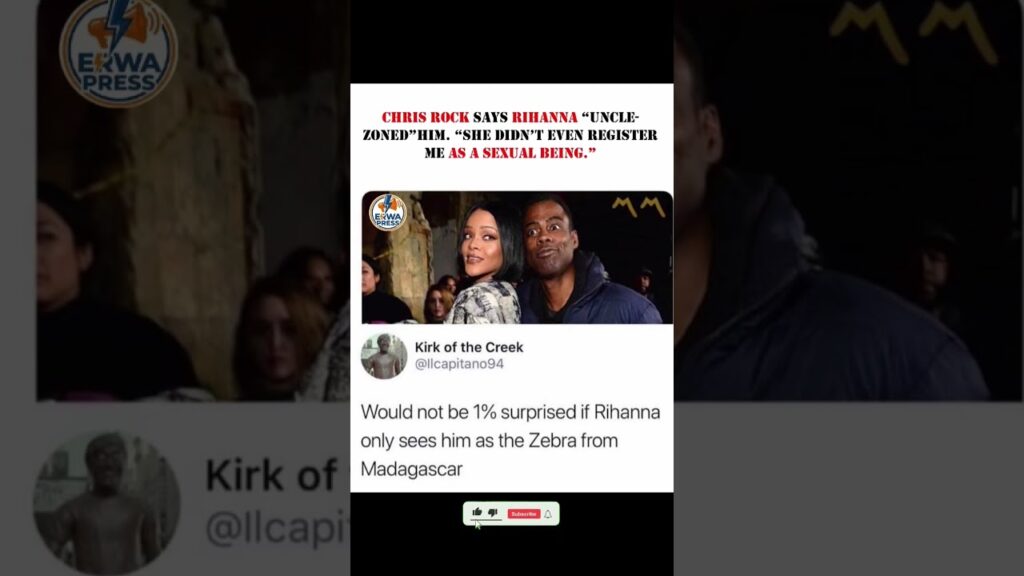 Chris Rock Says Rihanna "Uncle-Zoned" Him 😭💀 #chrisrock #rihanna #comedy #madagascar