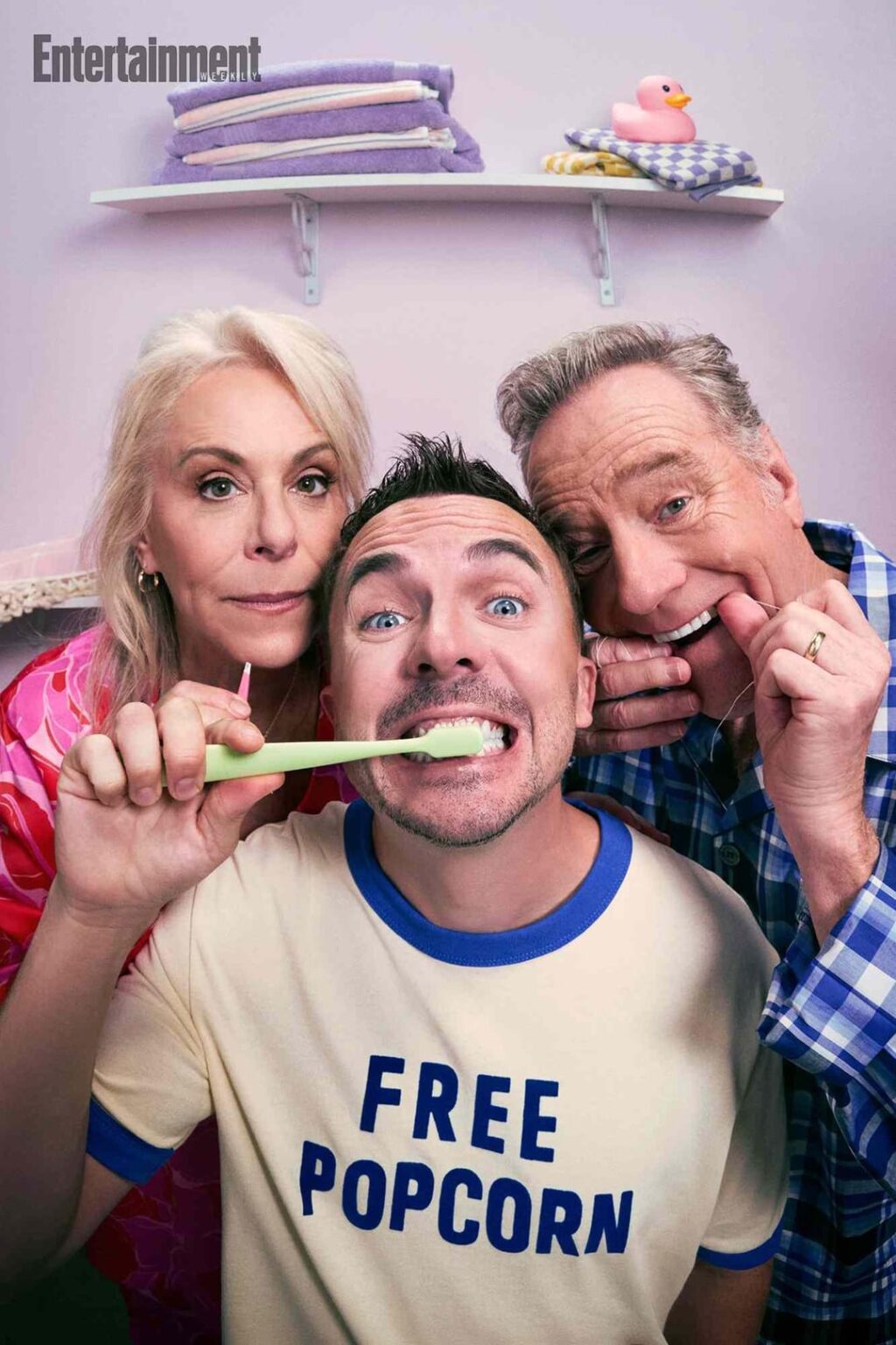 ‘Malcolm in the Middle’ stars Frankie Muniz, Bryan Cranston, and Jane Kaczmarek for Entertainment Weekly. Photographed by Nicol Biesek & styled by Alvin Stillwell.
