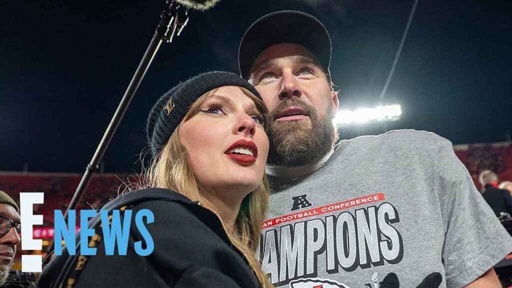 Travis Kelce Reacts to Taylor Swift Portrait in Arrowhead Stadium | E! News