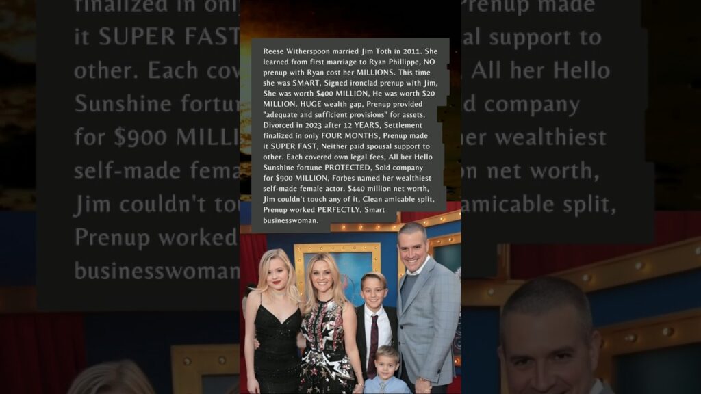 Reese Witherspoon Prenup Protected $400 Million Fortune Reese Witherspoon Prenup Protected $400 Million Fortune
