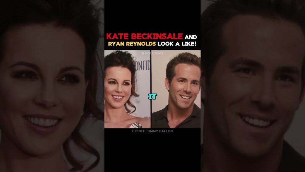 Kate Beckinsale and Ryan Reynolds Look a like!  #hollywood #shortsfeed #katebeckinsale #ryanrenolds