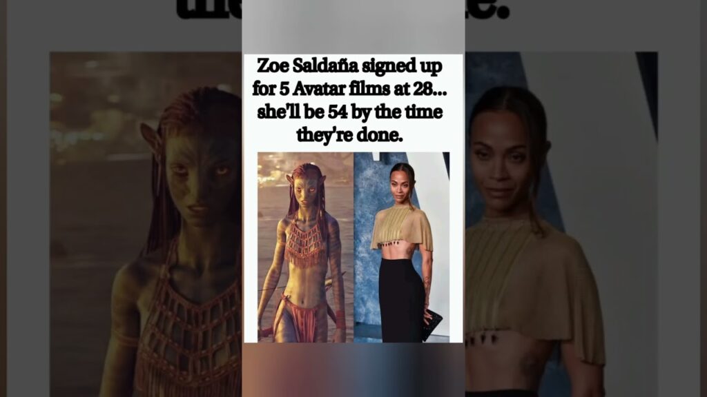 😳🎬 Zoe Saldaña locked into 5 Avatar film series films at 28—she’ll be 54 when it ENDS!! 🤯⏳🔥