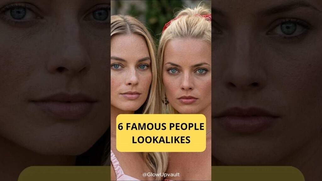 6 Famous People Lookalikes #celebrity #margotrobbie #emmastone #katyperry #ninadobrev #hollywood