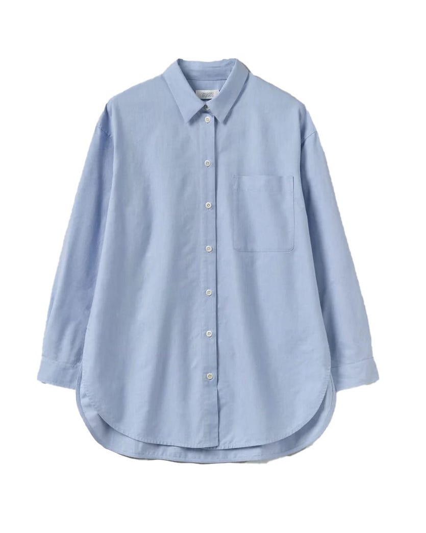 Toast cotton Oxford oversized long shirt