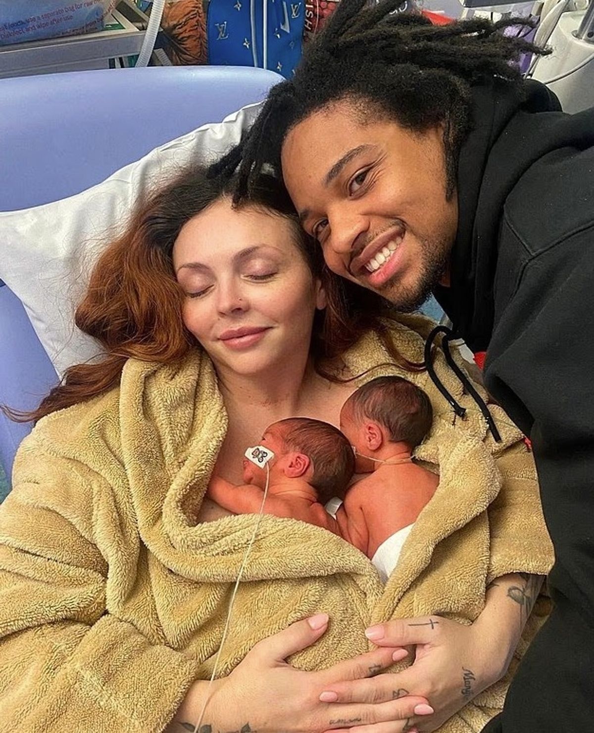 Jesy gave birth to the twins, whose father is Zion Foster, nine months ago