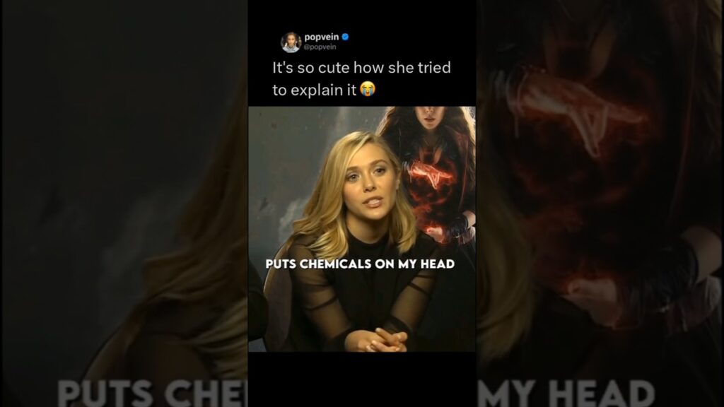 It's so cute how Elizabeth Olsen tried to explain it 😭