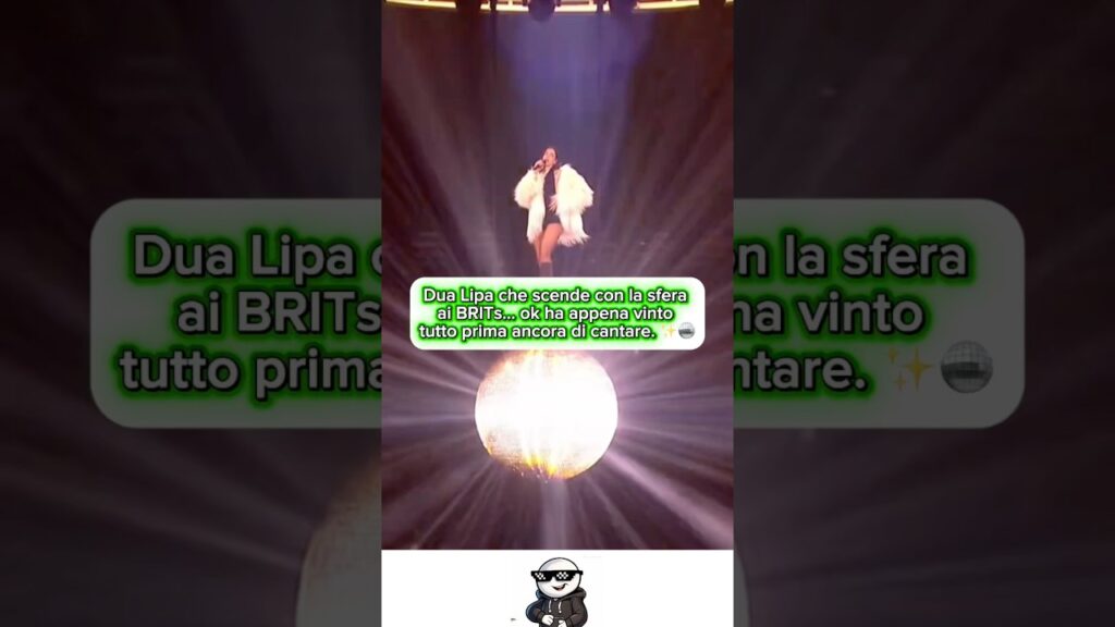 Dua Lipa che scende con la sfera ai BRITs… ok ha appena vinto tutto prima ancora di cantare. Dua Lipa che scende con la sfera ai BRITs… ok ha appena vinto tutto prima ancora di cantare.