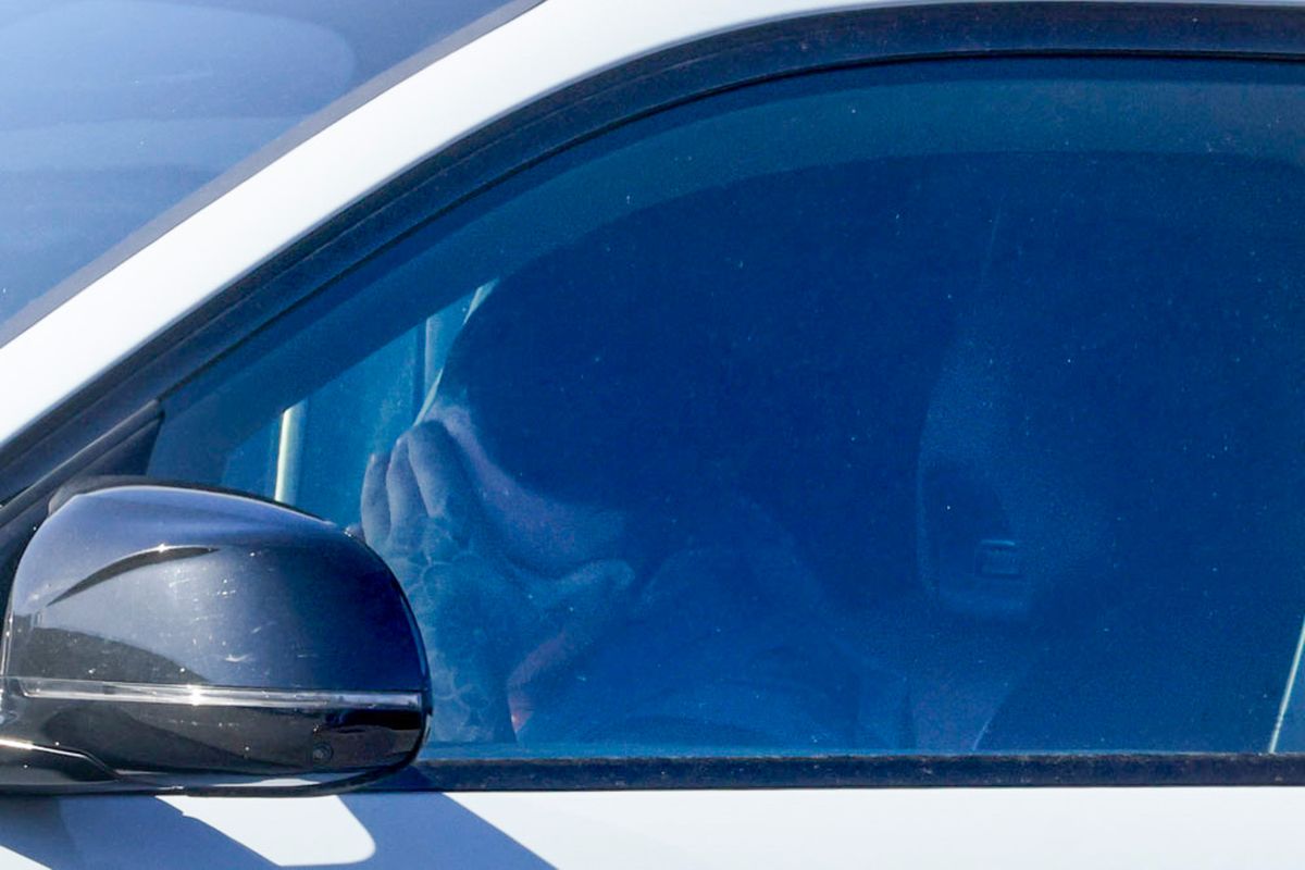 Dan was seen in tears in the car park