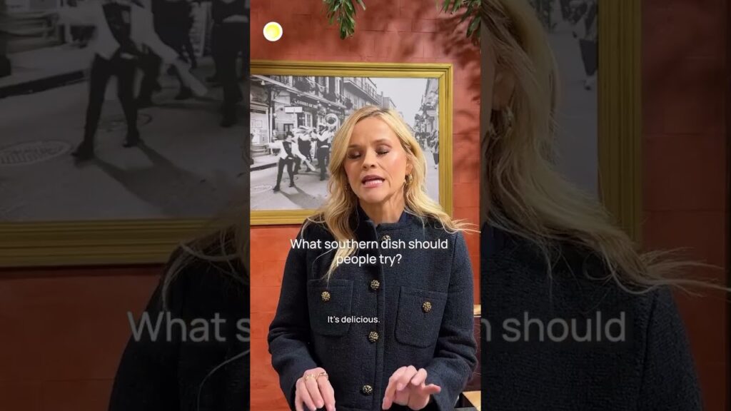 Reese Witherspoon all our burning food questions on the set of #FamilyRecipeShowdown