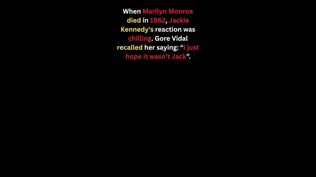 Jackie Kennedy’s Reaction to Marilyn Monroe’s Death #shorts Jackie Kennedy’s Reaction to Marilyn Monroe’s Death #shorts