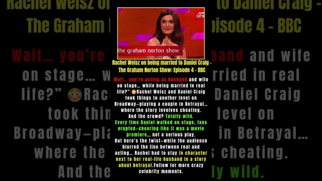 Rachel Weisz on being married to Daniel Craig - The Graham Norton Show Episode 4 - BBC#shorts