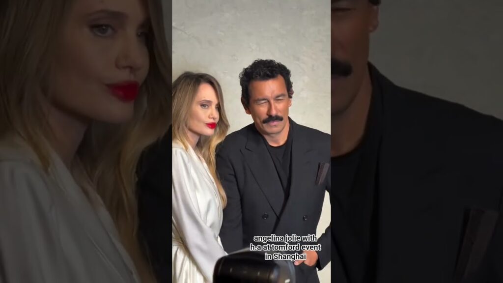 Angelina Jolie  and h.a in Shanghai  #viralvideo #angelinajolie