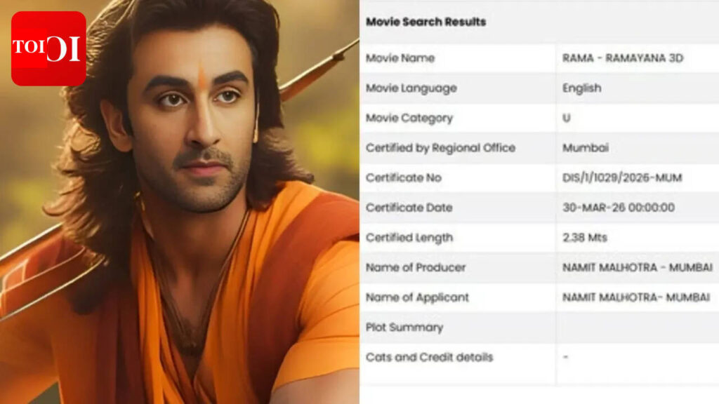 ‘Ramayana’ teaser: Ranbir Kapoor’s ‘Rama first glimpse’ cleared ahead of April 2 release; ‘U’ rating and runtime revealed | 'Ramayana' teaser: Ranbir Kapoor's 'Rama first glimpse' cleared ahead of April 2 release; 'U' rating and runtime revealed |