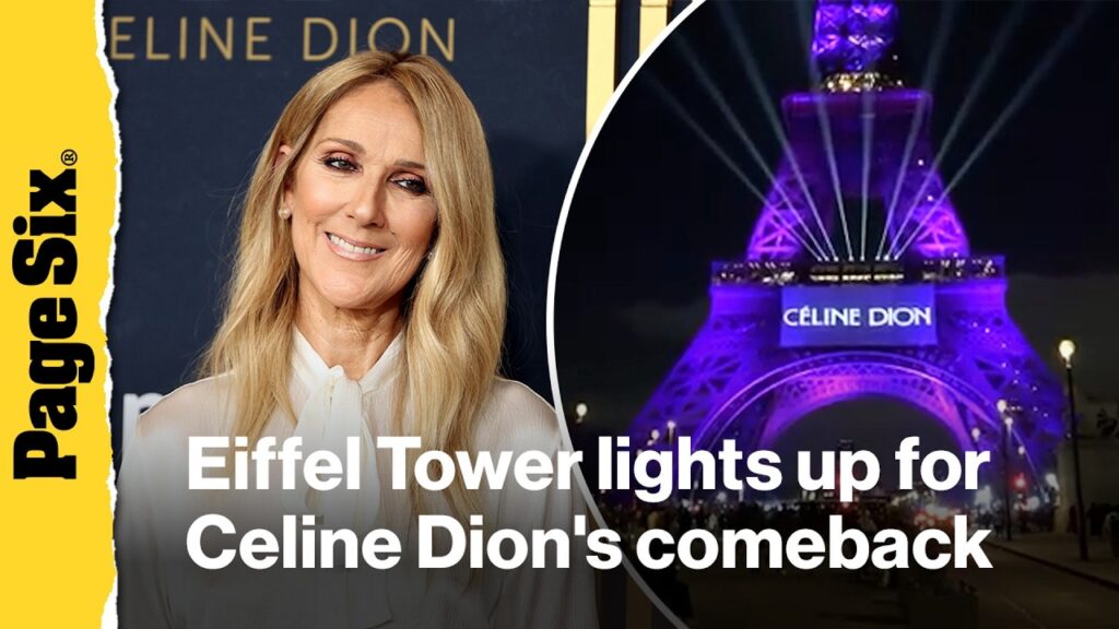 'Iconic' moment Eiffel Tower lights up as Celine Dion announces comeback