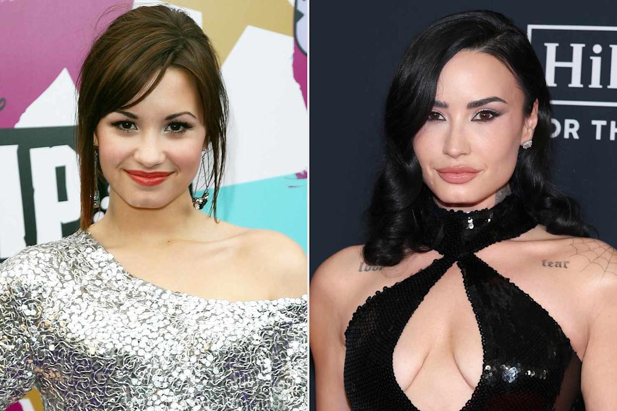 Demi Lovato in September 2008 in London; Demi Lovato in January 2026 in Beverly Hills, Calif.Credit: Gareth Cattermole/Getty; Amy Sussman/Getty