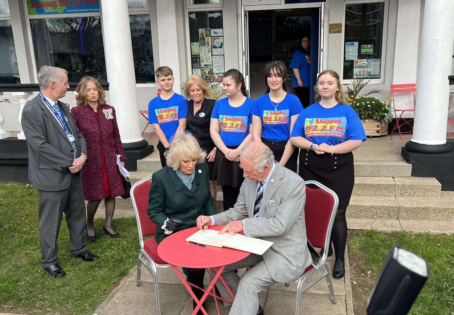King Charles and Queen Camilla visited Sheppey Community Media Centre in 2022