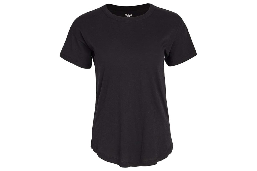 Madewell black short-sleeved t-shirt.