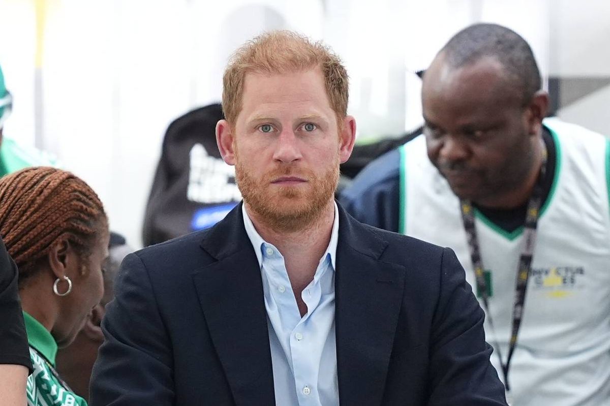 Prince Harry earlier this week 