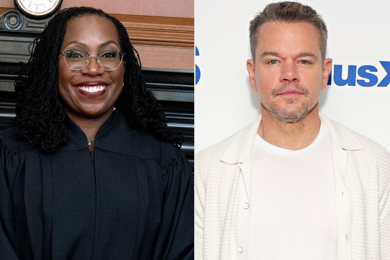 Justice Ketanji Brown Jackson and Matt DamonCredit: Collection of the Supreme Court of the United States via Getty; Cindy Ord/Getty