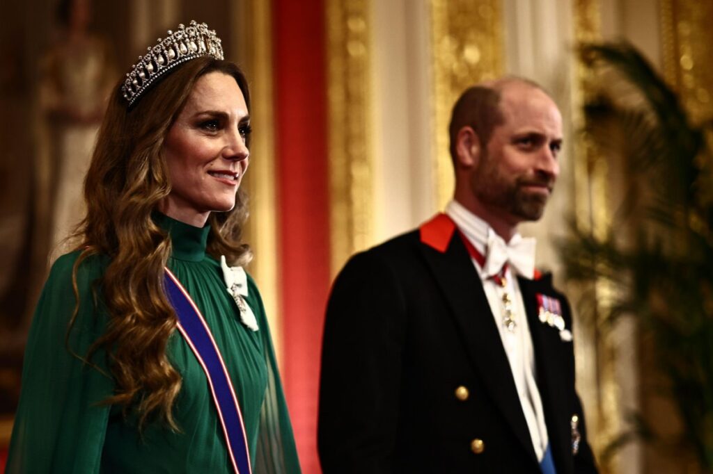 The Prince and Princess of Wales attend a state banquet in honor of the President of Nigeria at Windsor Castle on March 18, 2026 (Henry Nicholls/PA Images/Alamy)