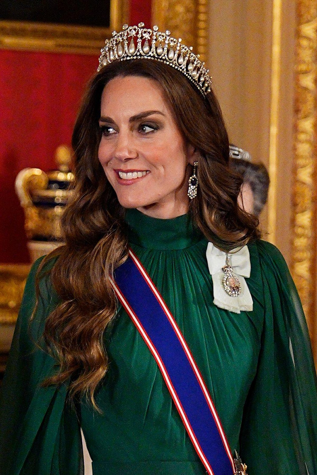 The Princess of Wales attends a state banquet in honor of the President of Nigeria at Windsor Castle on March 18, 2026 (Aaron Chown/PA Images/Alamy)