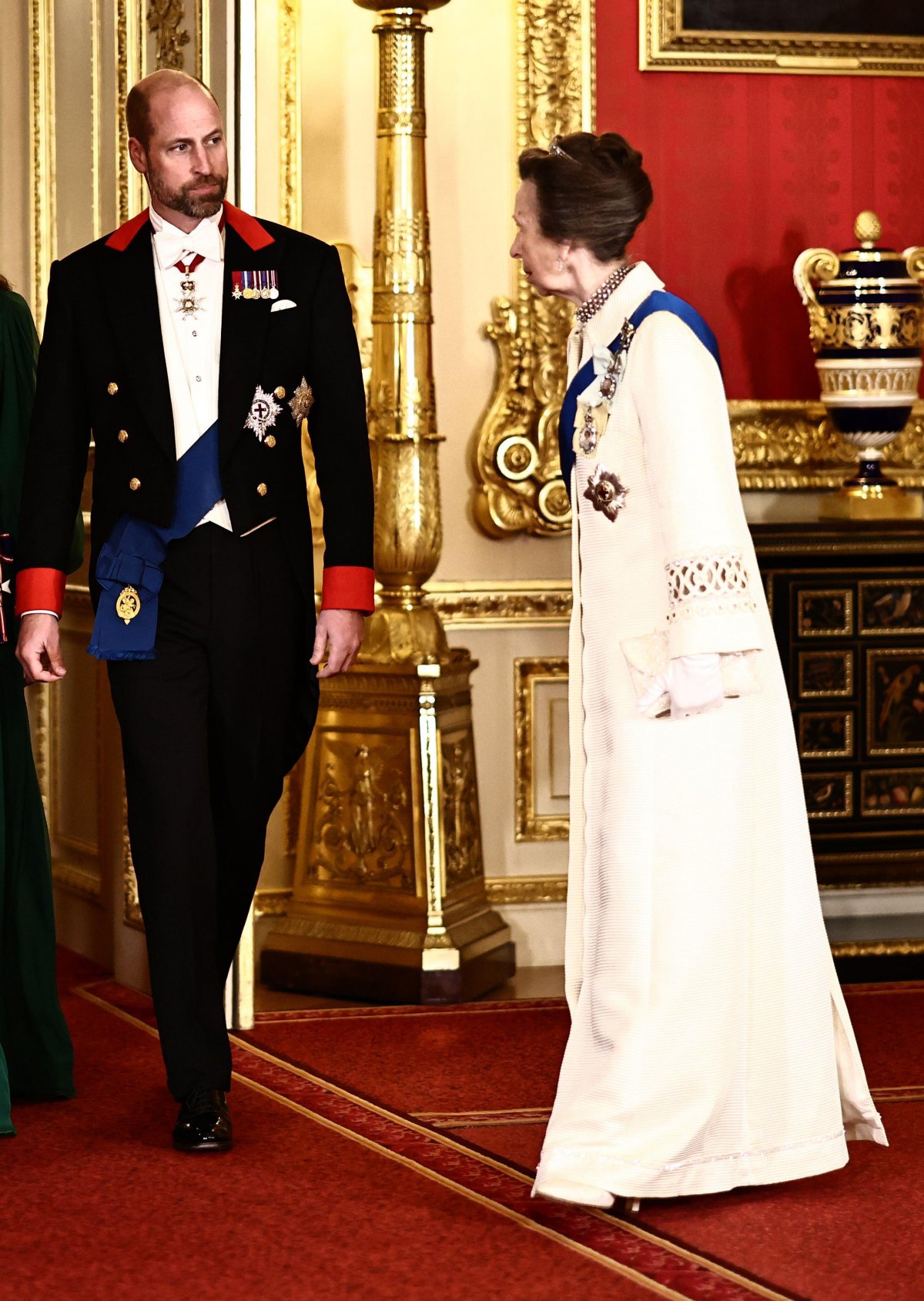 The Prince of Wales and the Princess Royal attend a state banquet in honor of the President of Nigeria at Windsor Castle on March 18, 2026 (Henry Nicholls/PA Images/Alamy)