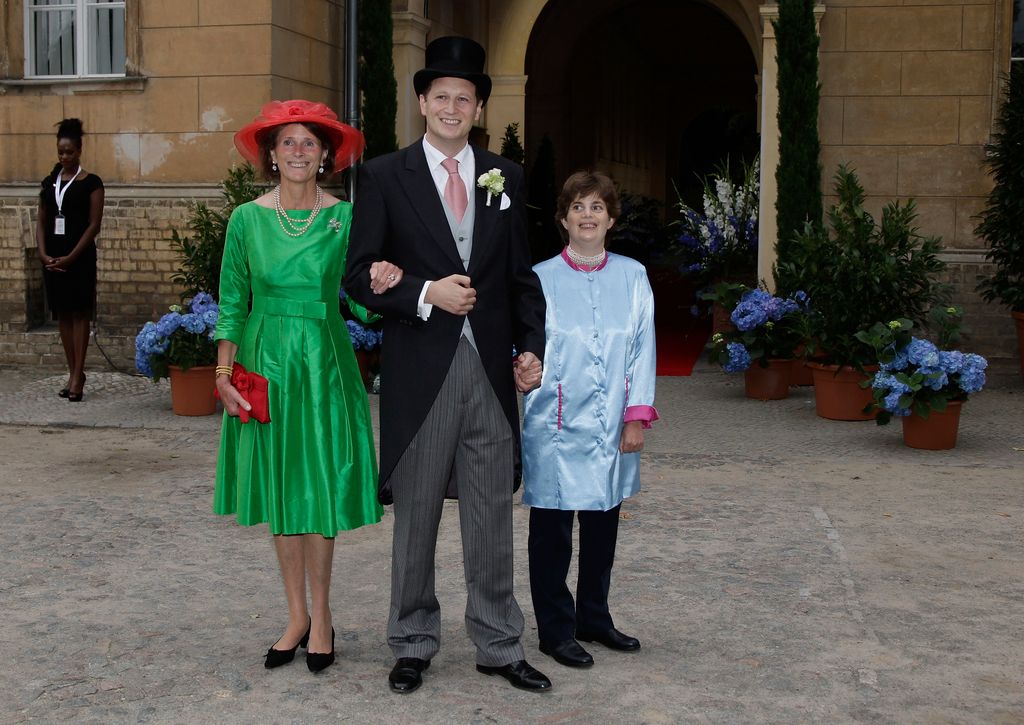 Duchess Donata of Oldenburg attends the wedding ceremony of Georg Friedrich Ferdinand Prince of Prussia to Princess Sophie of Prussia