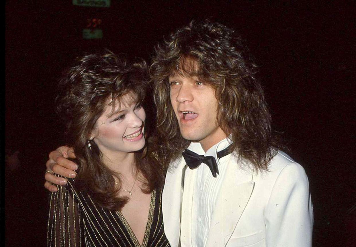 Valerie Bertinelli and Eddie Van Halen at Chasens Restaurant on March 20, 1983 in Beverly Hills, CaliforniaCredit: Getty Images