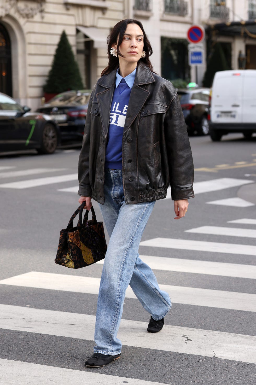 alexa chung leather bomber jacket outfit spring 2026 alexa chung leather bomber jacket outfit spring 2026
