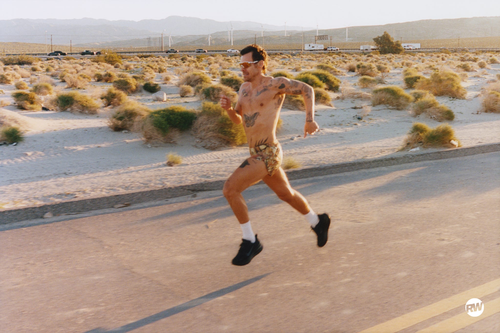 a runner in the desert