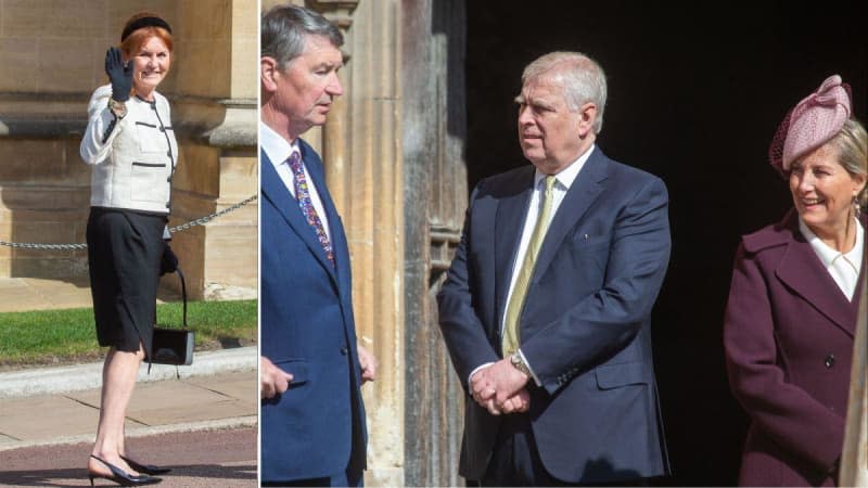 Prince Andrew and Ferguson joined the royal family for Easter services in 2025.MEGA