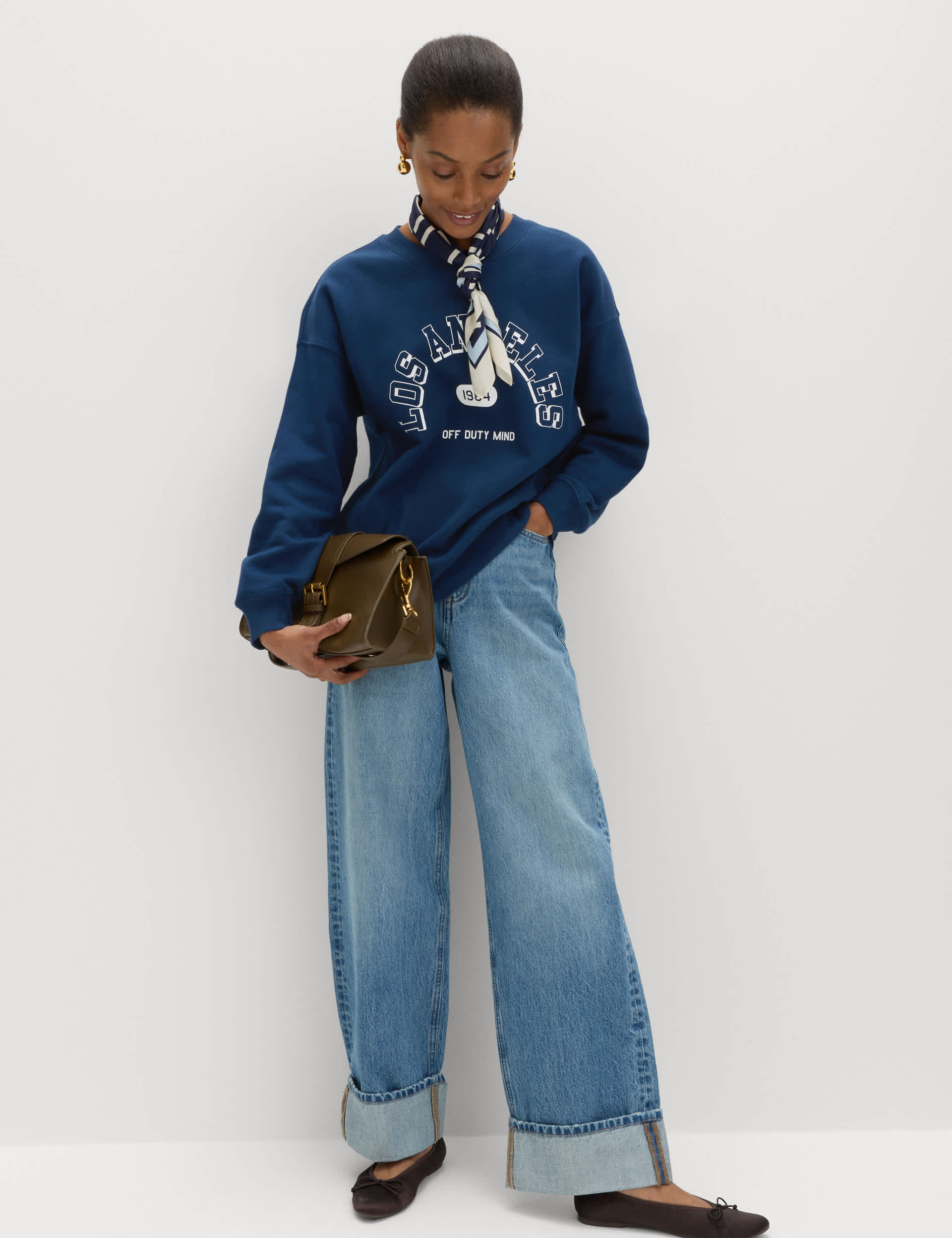 Cotton Rich Graphic Long Sleeve Sweatshirt